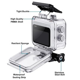 REFLEX CAMERA Waterproof Charging Case for Insta360 GO3 – Clear Hard Protective Housing with PMMA Shell, Compatible with Action Camera Accessories, Ideal for Diving, Surfing, and Outdoor Adventures