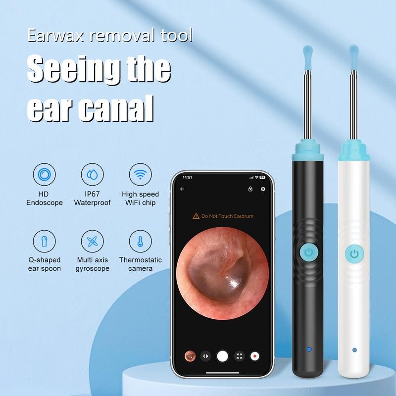 Silicone Ear Hygiene Set, HD Visual Earwax Removal Tool with