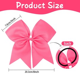 2 PCS Large Pink Cheer Bows for Cheerleading and Hair - Hair Bows for Teen Girls