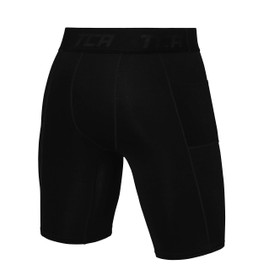 TCA Boy's SuperThermal Compression Base Layer Thermal Under Shorts - Black Stealth, 12-14 Years