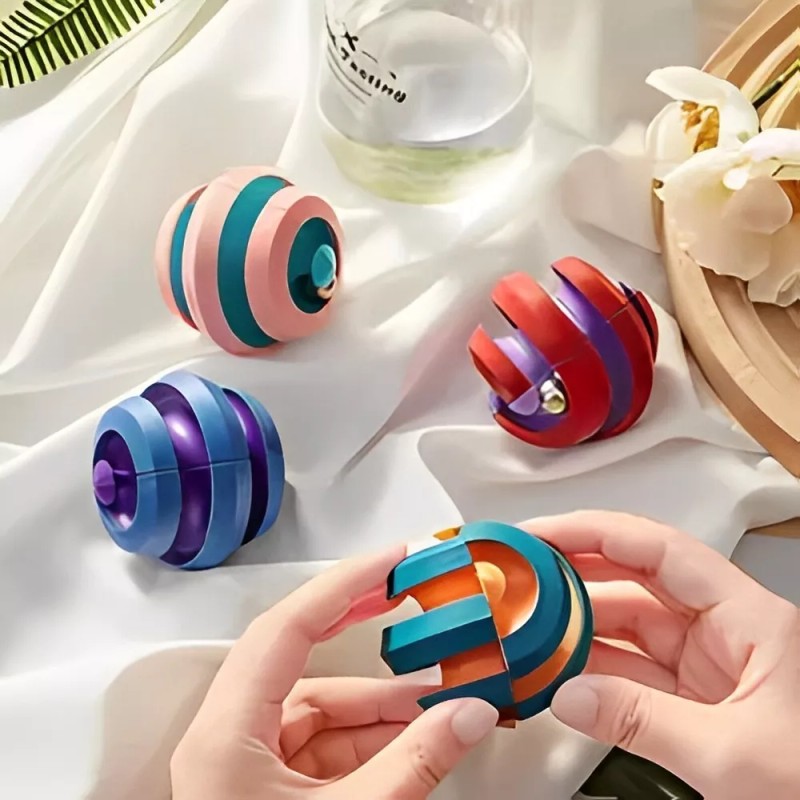 Deluxe 2x Bola Giratoria Fidget Rompecabezas Juguete Infinito