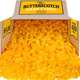 Butterscotch Hard Candy - 6 Pounds - Individually Wrapped Butter Scotch Buttons Candies - Bulk Yellow Treats For Candy Buffet