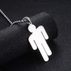 crazy bean Pendant Necklace Women Men Stainless Steel Pendant Necklace