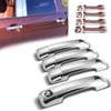 Overun 3-Layers Shiny Chrome Plated 4-Door Handle Overlay Covers Designed