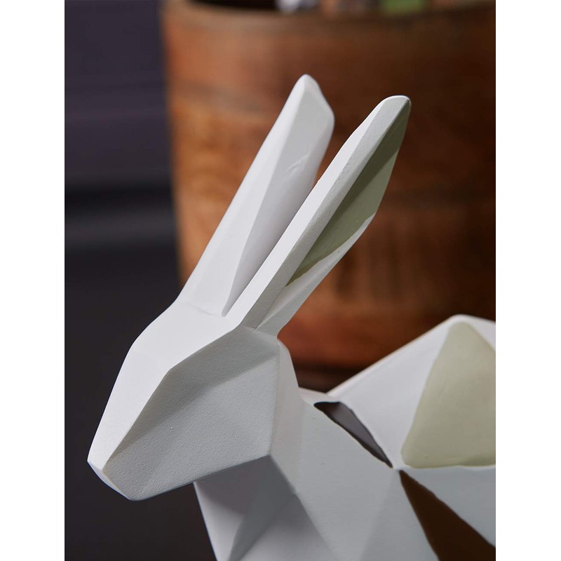 Amoy-Art Rabbit Sculptures Figures Modern Arts Decor Animal Statue Living