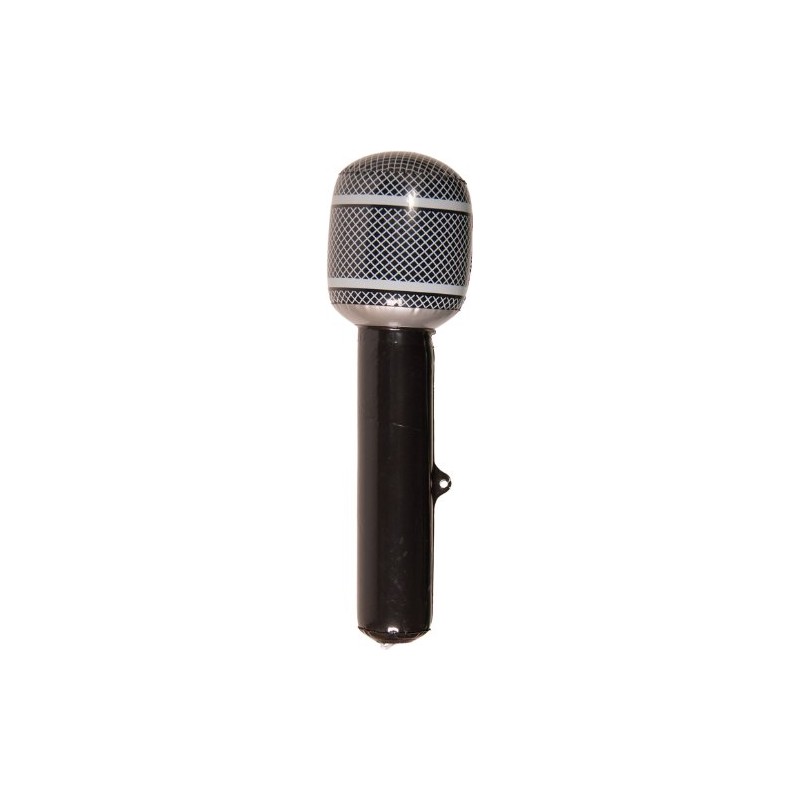 KultFaktor GmbH Inflatable Microphone 30 cm Black / Grey One