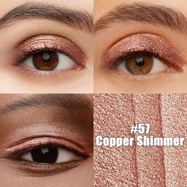 IATMOMOD Copper Shimmer Cream Eye Shadow Stick Makeup for Women, Copper Shimmer Eyeliner Pencil Eyeshadow Brightener Stick for Eyes, Waterproof Eyeshadow Applicator Blendable, sombras para ojos 57#