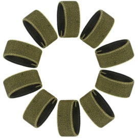 FRTKK 10 Pcs Elastic Belt Keepers Strap Organizers Web Belt Loop Stays Backpack/Harness Straps Holder Retainer Band for 1.5" -2" Wide Belts/Straps (Ranger Green)