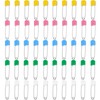 Samcos Safety Pins, Set of 50, 5 Colors, Extra Large,