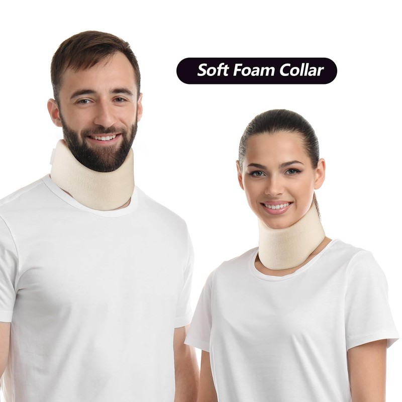 Soft Foam Neck Brace Universal Cervical Collar, Adjustable Neck Support