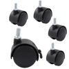 Hordion 5 Pcs 1.5 Inch Nylon Caster Wheels, Furniture Caster