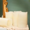 H-BLOSSOM Flickering Flameless Candles Battery Operated Real Wax Pillar Candles