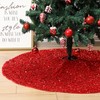 Mr. Pen- Christmas Tree Skirt, 36 inch, Red Sequin Tree