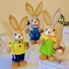 Children DIY Straw Bunny Set Parent Child Straw Rabbit Handmade