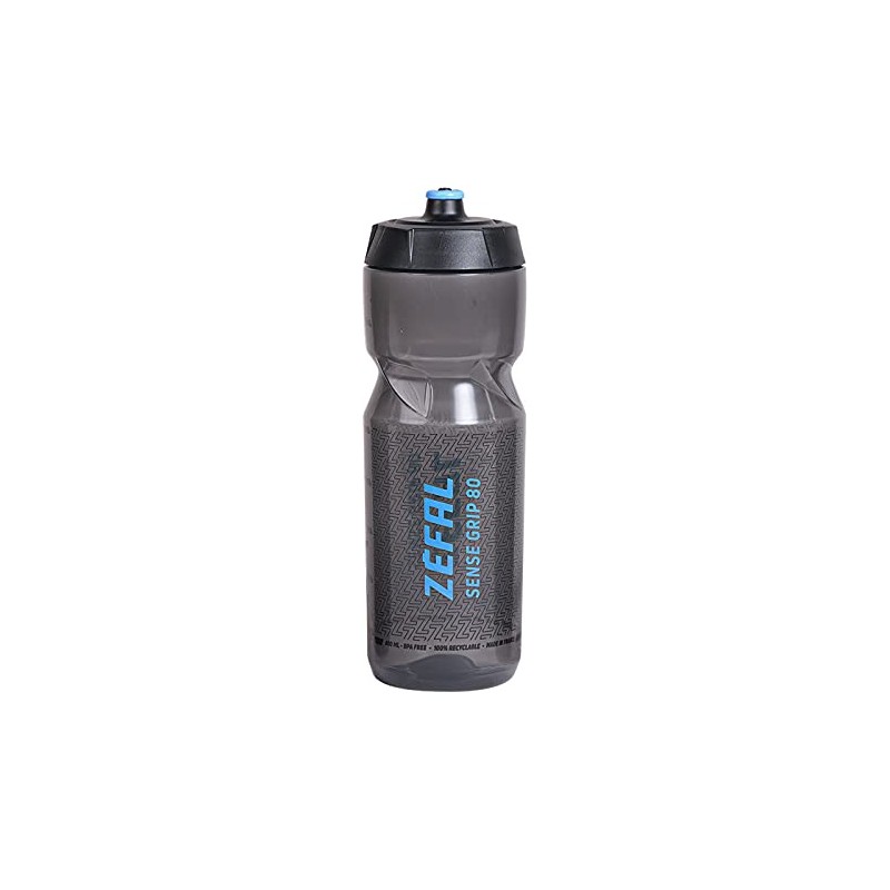 Zefal Unisex's Sense Grip 80 Water Bottle, Black/Blue, 800ml
