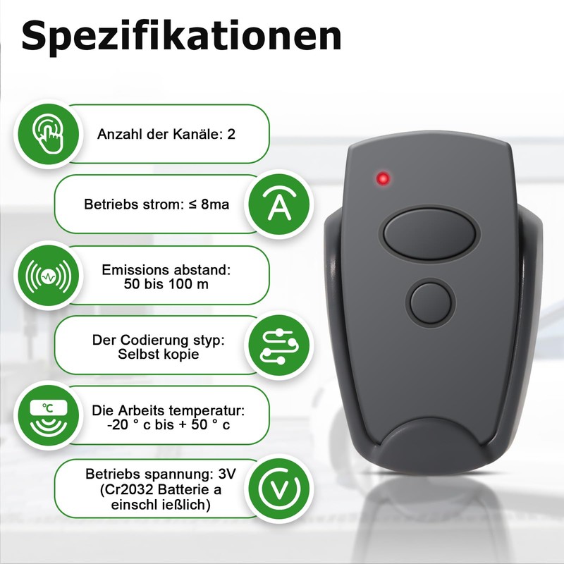 3PCS Garage Door Opener Hand Transmitter Compatible with 868Mhz Marantec
