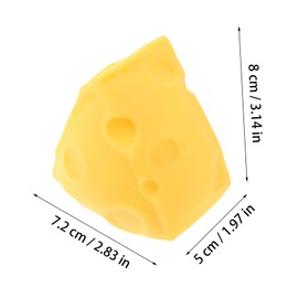 YARNOW Juguete De Alivio De EstréS En Forma De Queso para Apretar Juguetes Relajantes De Ansiedad para Casa Y Oficina TamañO Compacto 3.14X2.83X1.96In