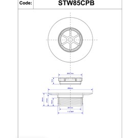 McAlpine 1�" Standard Shower Waste - 85mm CP Brass STW85CPB