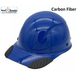 Lift Safety DAX Actual Carbon Fiber Cap Style Lift Safety Hard Hat - Royal Blue - No Protective Edge