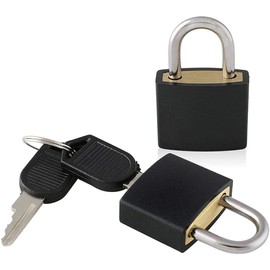 VIP Home Essentials 3 Pc Metal Padlock Solid Brass Luggage, Backpack, Diary, Jewelry Box, Crafts, School Teaching Lock with Key and Durable Cover (Small, Pink)