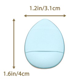 12 Pieces Finger Powder Puff Makeup Mini Powder Puff Soft Powder Puff for Foundation Concealer Cosmetic Foundation Sponge Mineral Powder Wet Dry Makeup Tool (Blue)