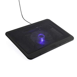 Ventilador Laptop, Enfriador para Laptop, Base de Refrigeración para Ordenador Portatil, Ventilador de Refrigeración para Portátil con Ventilador Grande y Luz LED, para Laptop 14 Pulgadas o Inferior