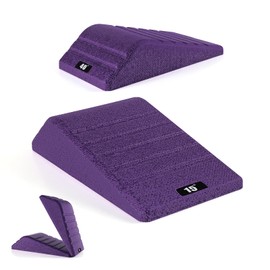 Squat Wedge Block 2PCS Non Slip Professional Ramp - 550 LBS Weight Capacity - Slant Board for Calf Stretching - Calf Stretcher Slant Board - Yoga Blocks (Purple)