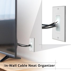 XGGYA Flexible Rubber Wall Plate Cable Pass Through,Standard Size Cable Wall Plate,1-Gang,4.50" x 2.75,Rubber Wall Grommets Insert for Low Voltage Cables,Home Theater System,6 Pack