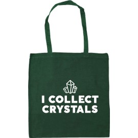 Hippowarehouse I collect crystals Tote Shopping Gym Beach Bag 42cm x38cm, 10 litres