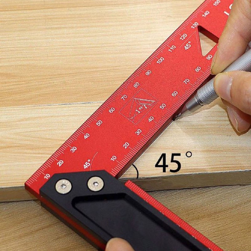 150mm Double 45 Degree Woodworking Angle Ruler L Measurements Ruler