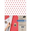 dabelino® Wrapping Paper Set Stars (Red/White): 4x Sheets + 4x