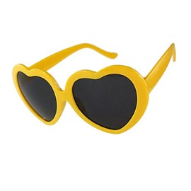 Boolavard Fashion Retro Summer Heart Shape Design Lolita Sunglasses Eye Glasses Eyewear (Orange)