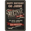 Decorative Tin Sign as a Gift for the 60th Birthday: