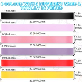 Sotiff 24 Pcs Chair Bands for Kids Colorful ADHD Tools for Kids Fidget Band Chair Rubber Band Stretchy Resistance Fidget Bands for Kid Chair Students Sensory(Elegant Colors,Mixed Sizes)