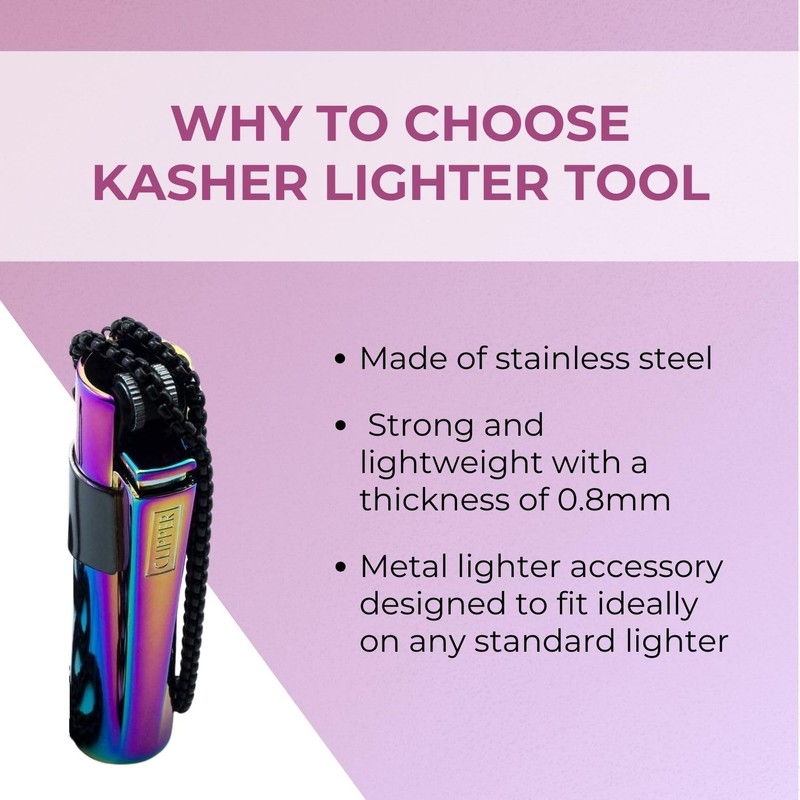 Kasher’s Lighter Necklace with Lighter Tool - Lightweight & Multipurpose