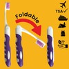 ALAZCO Comfort Hold Travel Toothbrush On The Go Folding Medium
