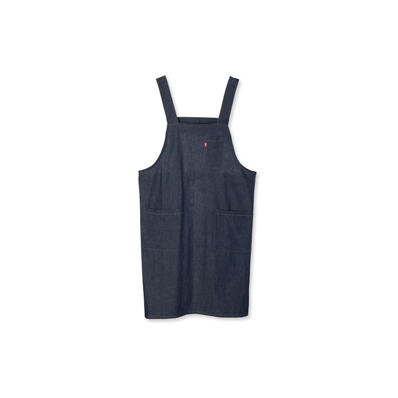 Edwin Apron with Two Stage Adjustable Back Button, Denim H-Shape,