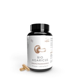 Pilze Wohlrab Organic Agaricus Powder Capsules 100 Capsules 500 mg Agaricus Blazei Murill Powder per Capsule Organic Quality