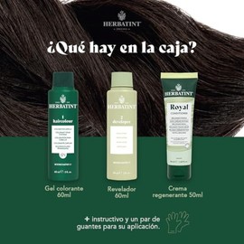 HERBATINT, Coloración Permanente para Cabello en Gel - color CASTAÑO OSCURO 3N - 170 ml - Sin Amoníaco - 100% Cobertura de Canas - para Pieles Sensibl