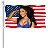 Nicki Minaj Flag Nic-ki Min-aj American Flag Vivid Colors Double