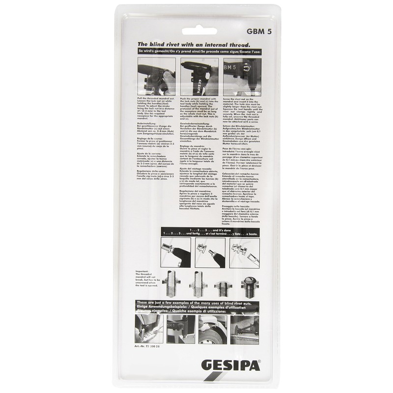 Dresselhaus Gesipa GBM 5/Blind Rivet Nut Pliers Pack of 1)