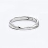 Rockyu 925 Silver Matching Ring, Pink Gold, Silver, Mobius Design,