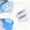 4 Pcs 4-in-1 Pencil Sharpeners - Manual Dual Hole Covered