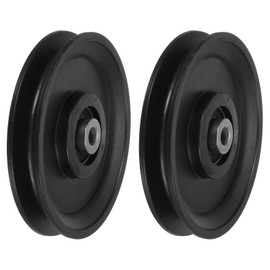 PATIKIL Universal Bearing Pulley Wheel 115mm / 4.5" 2pcs Nylon Bearing Pulley Wheel Lifting Bearing Wheel Gym Equipment Parts Cable Machine Replacement