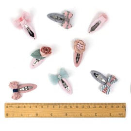 BIANHUAN Hair Clips, Hair Pins, Ribbon, Mido Clips, Girls, Set of 14, Cute, Stylish, Hair Clips, Gift, a
