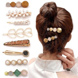 Hair Clip, Hair Pin (Set of 8) Pearl, Fashionable, Three-dimensional Feeling, Hair Ornament, Bangs, Elegant, Cute, Hair Accessories, School Entrance Ceremonies, Graduations, Weddings, Everyday Use, Wedding, Party, Birthday, Anniversary, Women's, Women's, Women's