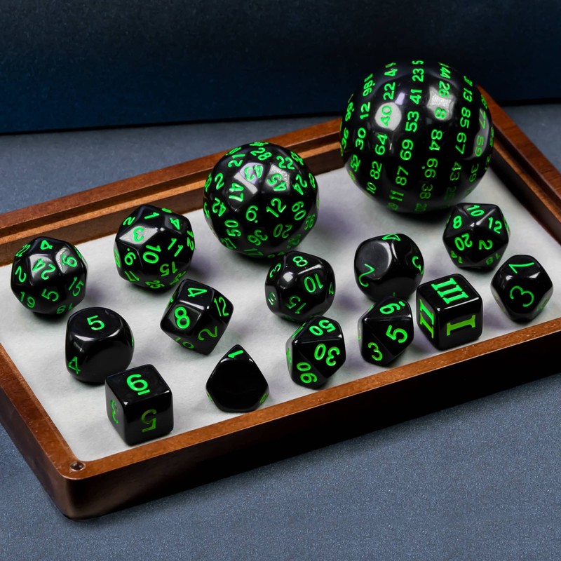 World of Dice - All-in-One Set - 15 Assorted Polyhedral