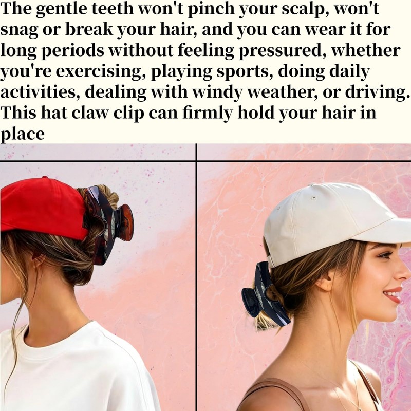 4 Pcs Hat Claw Clip for Women, Trucker & Baseball