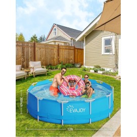 evajoy 12ft X 30in Evajoy metal frame swimming pool (No Pump And Filter