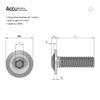 Accu - M6 x 35mm Socket Flanged Button Screws -